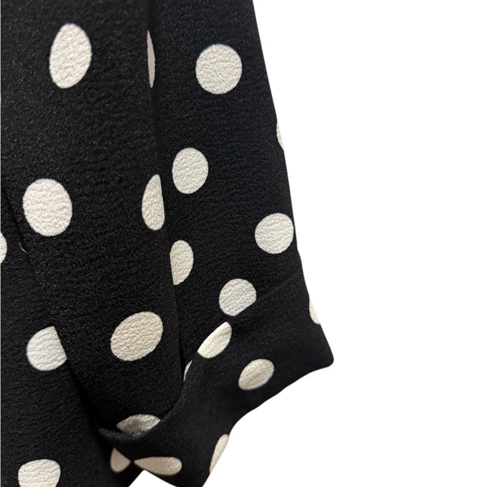 🖤 Kasper Polka Dot Shawl-Collar Swing Jacket — Size 10 - Picture 4 of 5